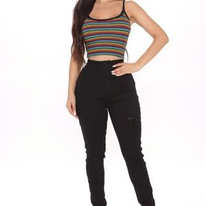 The Curves You Love Distressed Skinny Jeans - Blac